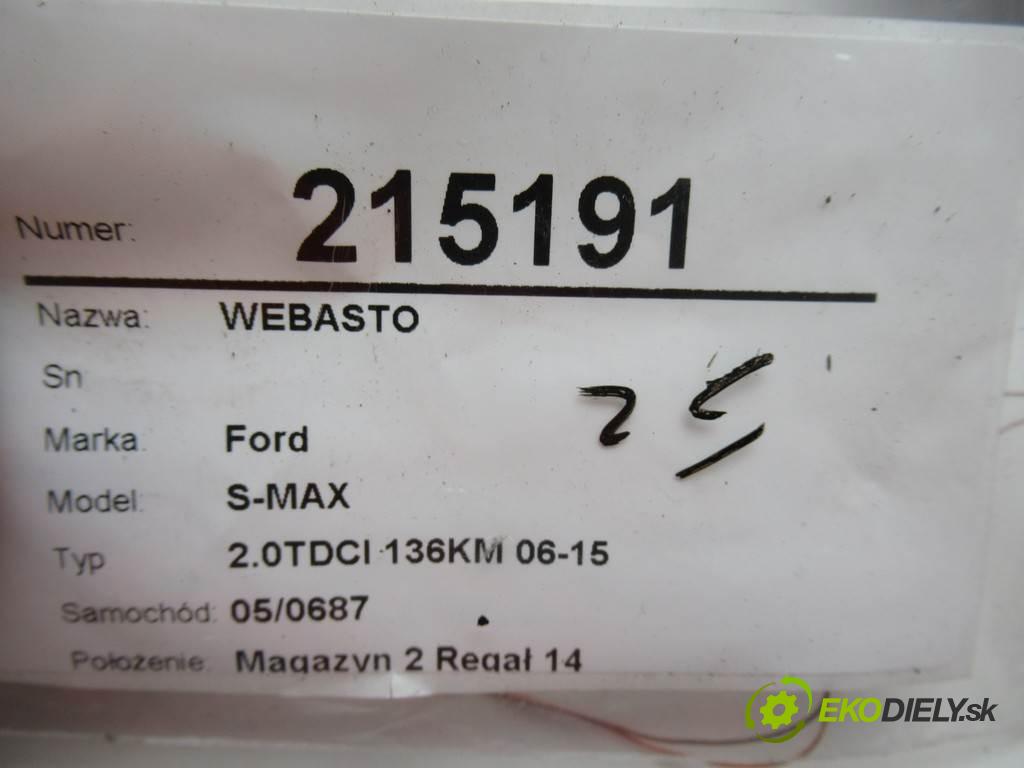 Ford S-MAX  2009 103 kw 2.0TDCI 136KM 06-15 2000 Webasto  (Webasto ohřívače)