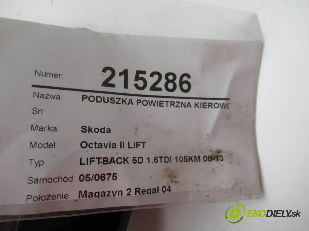 Skoda Octavia II LIFT  2012  LIFTBACK 5D ANGLIK 1.6TDI 105KM 08-13 1600 AirBag - volantu 1Z0880201AQ (Airbagy)
