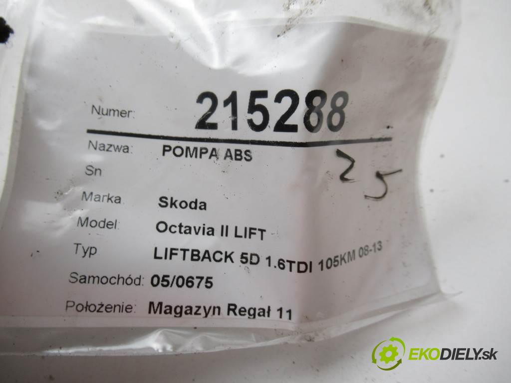 Skoda Octavia II LIFT  2012  LIFTBACK 5D ANGLIK 1.6TDI 105KM 08-13 1600 Pumpa ABS 1K0907379AK 1K0614117S (Pumpy ABS)