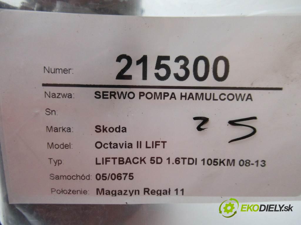 Skoda Octavia II LIFT  2012  LIFTBACK 5D ANGLIK 1.6TDI 105KM 08-13 1600 Posilovač Pumpa brzdová 1K2614105BL (Posilňovače bŕzd)