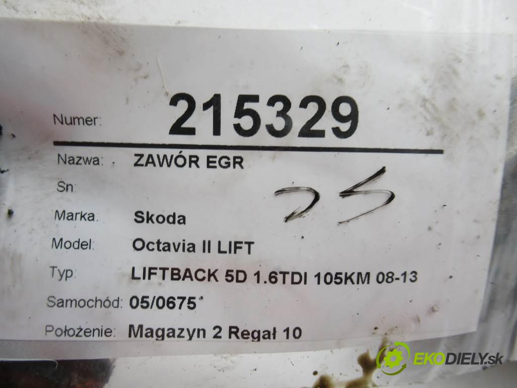 Skoda Octavia II LIFT  2012  LIFTBACK 5D ANGLIK 1.6TDI 105KM 08-13 1600 Ventil EGR 0280751016 (EGR ventily)