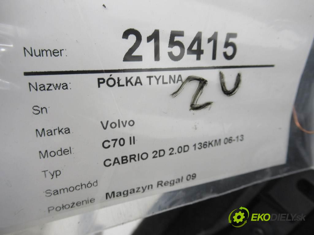 Volvo C70 II    CABRIO 2D 2.0D 136KM 06-13  Pláto zadná  (Pláta zadné)