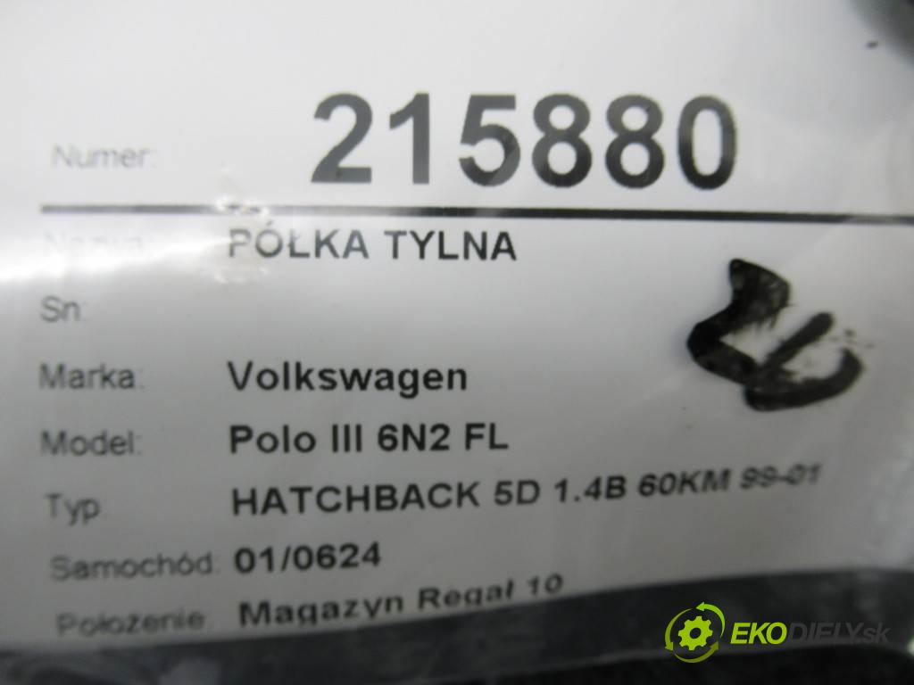 Volkswagen Polo III 6N2 FL  2000  HATCHBACK 5D 1.4B 60KM 99-01 1400 pláto zadní část  (Plata kufrů)