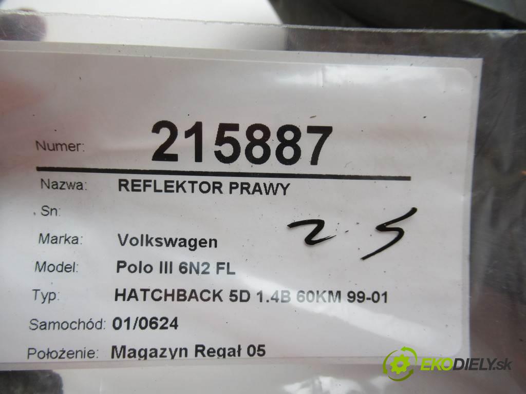 Volkswagen Polo III 6N2 FL  2000  HATCHBACK 5D 1.4B 60KM 99-01 1400 Svetlomet pravy  (Pravé)