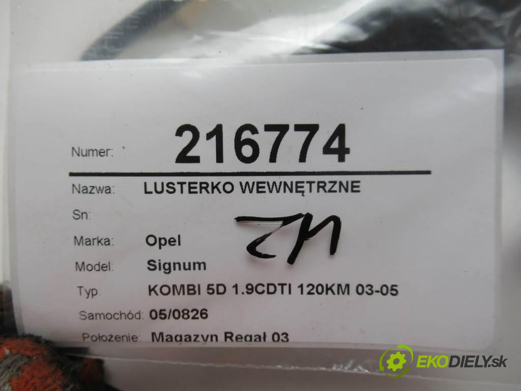 Opel Signum  2005 88 kw KOMBI 5D 1.9CDTI 120KM 03-05 1900 zpětné zrcátko vnitřní  (Světla vnitřní)