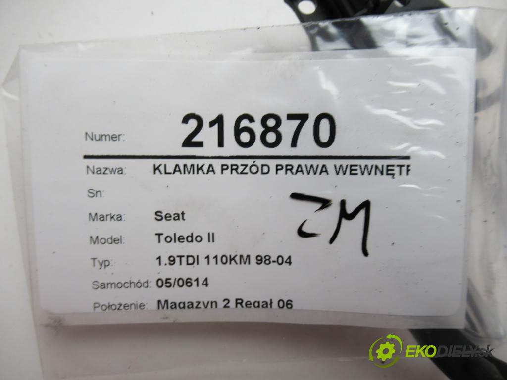 Seat Toledo II  2000  1.9TDI 110KM 98-04 1900 klika přední část pravá vnitřní 1M0837114