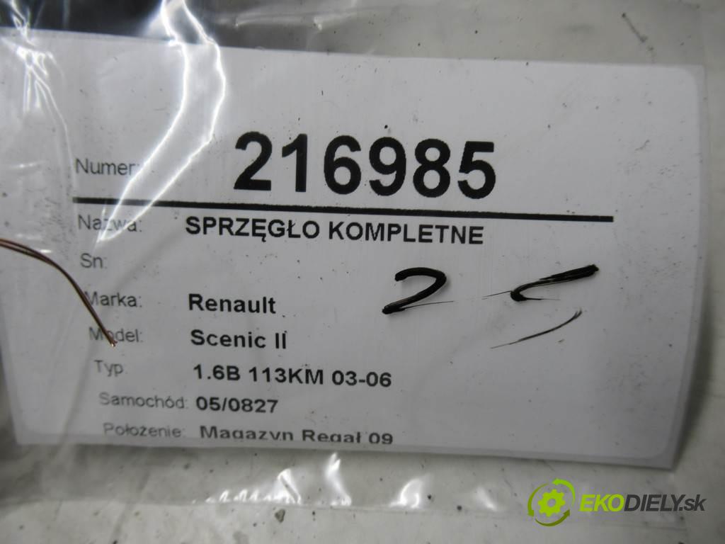 Renault Scenic II  2005 83 kw 1.6B 113KM 03-06 1600 Spojková sada (bez ložiska) komplet  (Kompletné sady (bez ložiska))
