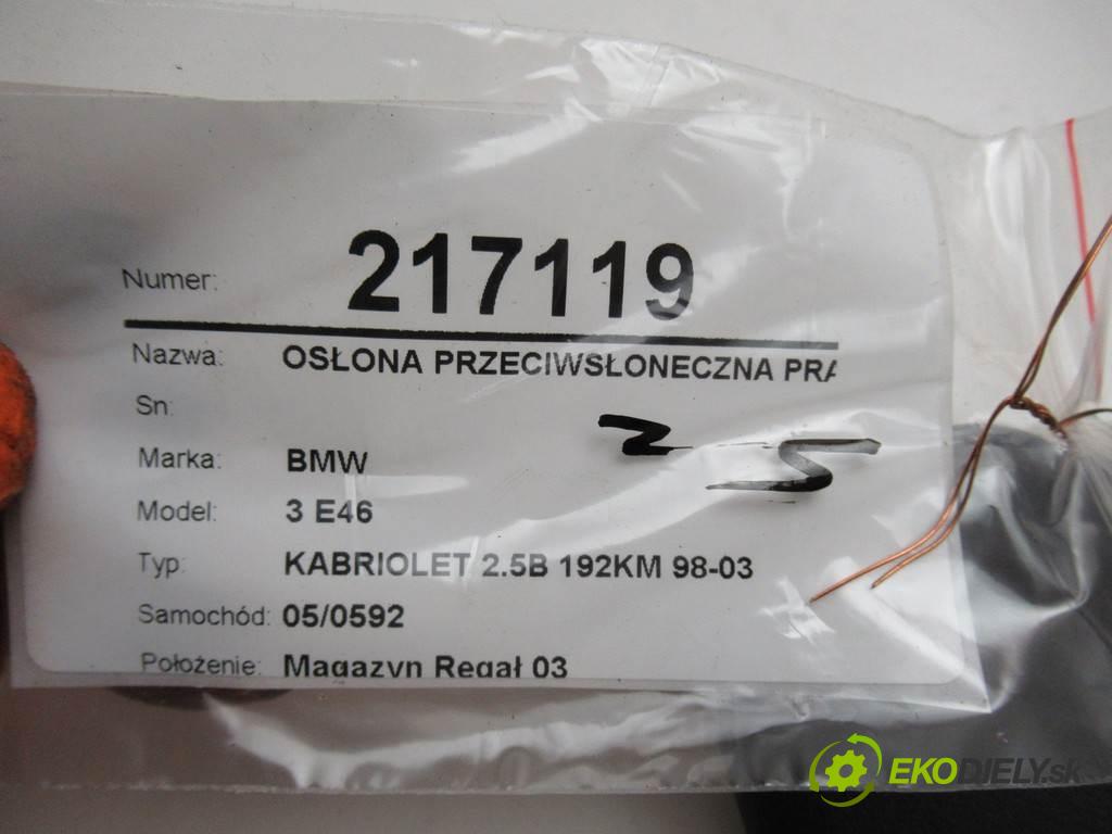 BMW 3 E46  2000  KABRIOLET 2.5B 192KM 98-03 2500 clona sluneční pravá