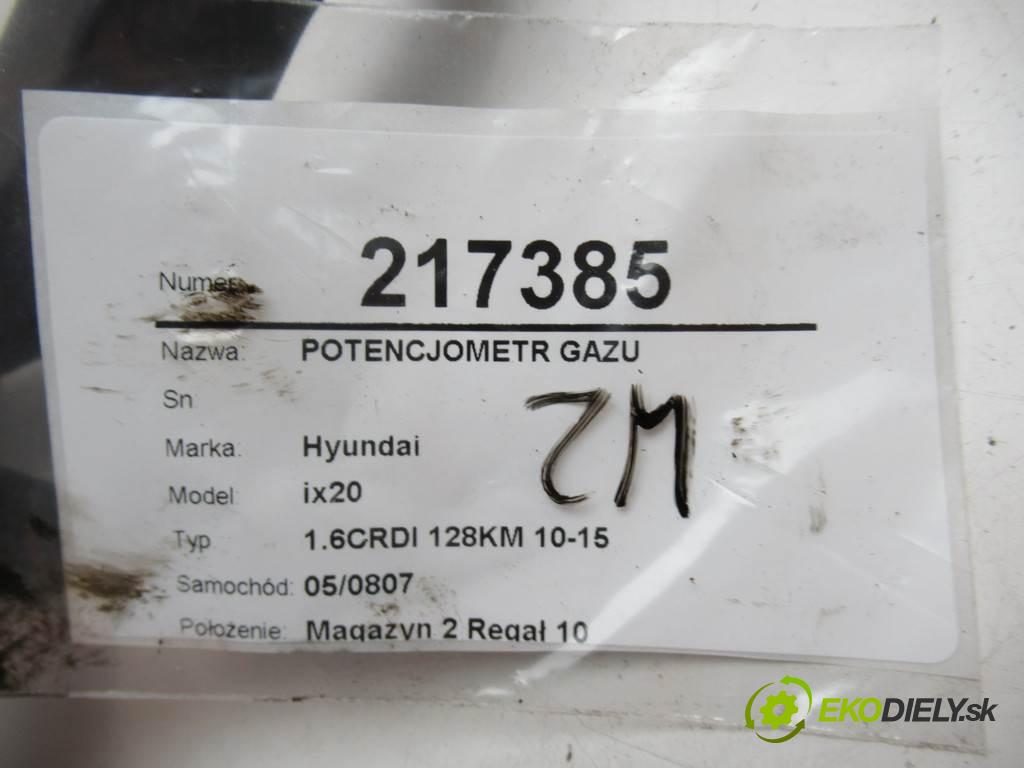 Hyundai ix20  2012  1.6CRDI 128KM 10-15 1600 Potenciometer plynového pedálu 35190-4A501 (Pedále)