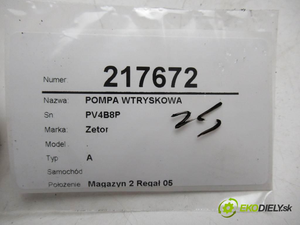 Zetor .    A  Pumpa vstrekovacia PV4B8P (Vstrekovacie čerpadlá)