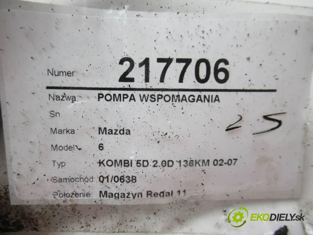 Mazda 6  2005  KOMBI 5D 2.0D 136KM 02-07 2000 Pumpa servočerpadlo  (Servočerpadlá, pumpy riadenia)