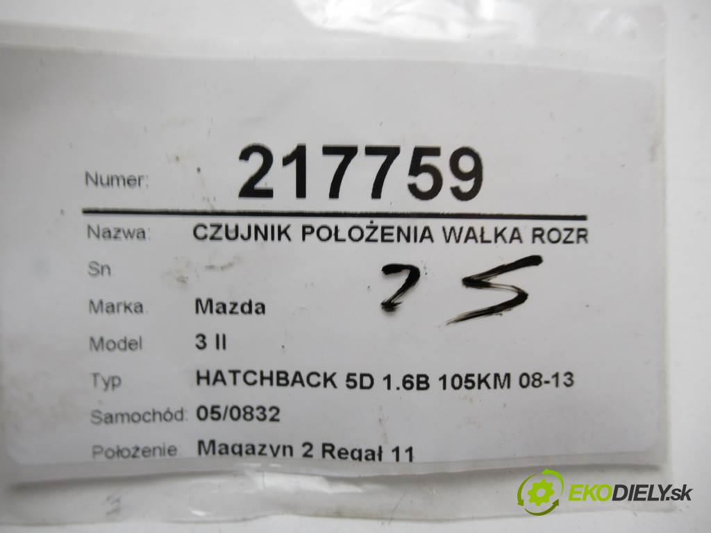 Mazda 3 II  2009 77 kw HATCHBACK 5D 1.6B 105KM 08-13 1600 Snímač pozície vačkového hriadeľa - ZJ019X20 (Snímače polohy kľuky, vačky)