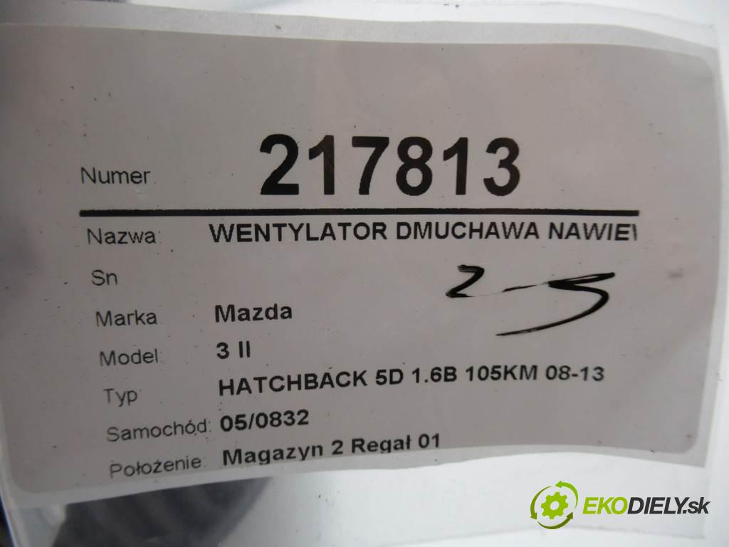 Mazda 3 II  2009 77 kw HATCHBACK 5D 1.6B 105KM 08-13 1600 ventilátor - topení 872700-0860 (Ventilátory topení)