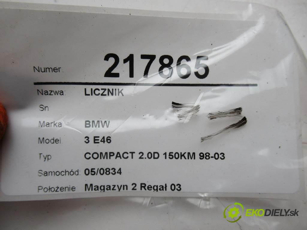 BMW 3 E46  2002 110 kw COMPACT 2.0D 150KM 98-03 2000 Prístrojovka 0263639080 (Prístrojové dosky, displeje)