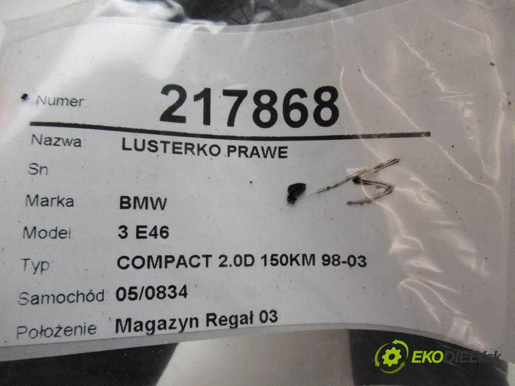BMW 3 E46  2002 110 kw COMPACT 2.0D 150KM 98-03 2000 Spätné zrkadlo pravé  (Ostatné)