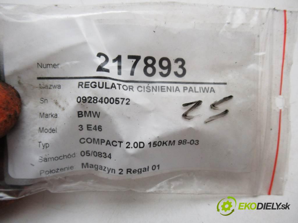 BMW 3 E46  2002 110 kw COMPACT 2.0D 150KM 98-03 2000 Regulátor tlaku paliva 0928400572 (Ostatné)