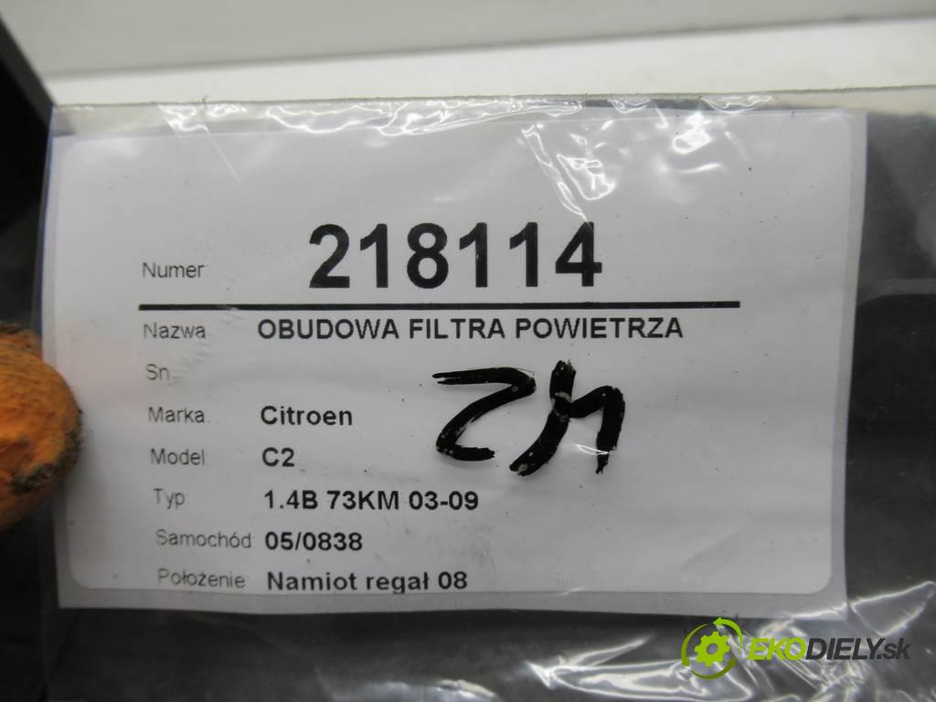 Citroen C2  2004 54 kw 1.4B 73KM 03-09 1400 obal filtra vzduchu 9650062280 (Kryty filtrů)