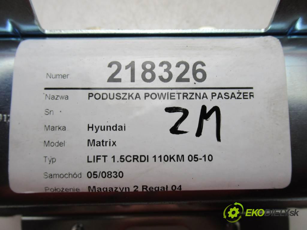 Hyundai Matrix  2007 81 kw LIFT 1.5CRDI 110KM 05-10 1500 AirBag - spolujezdce 84560-17000 (Airbagy)
