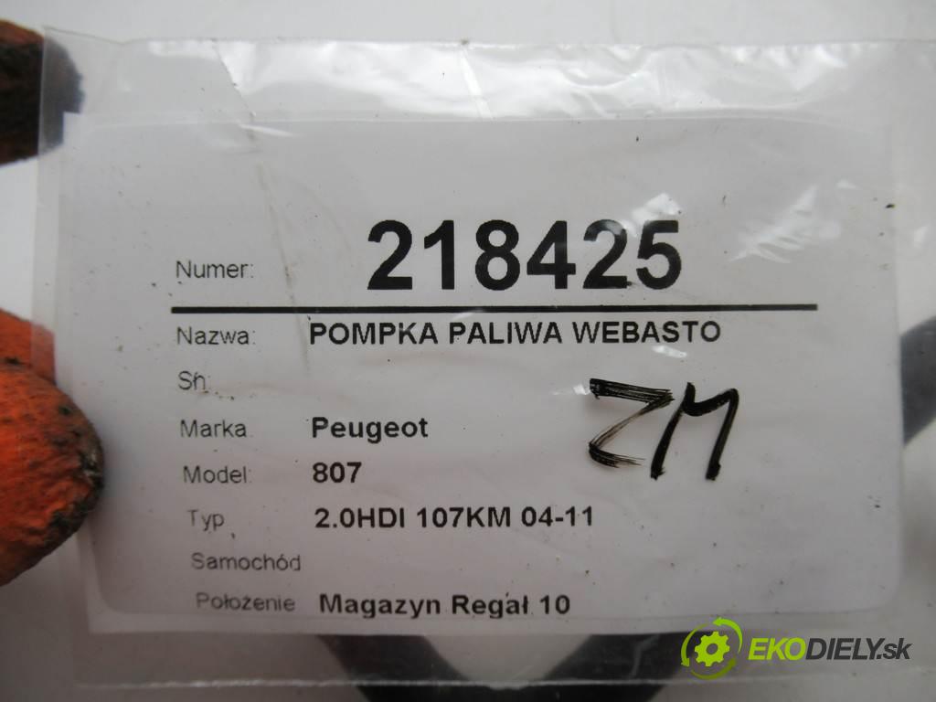 Peugeot 807    2.0HDI 107KM 04-11  pumpa paliva Webasto  (Webasto)