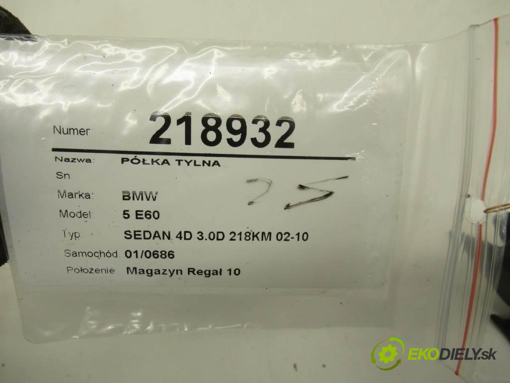 BMW 5 E60  2005 160 kw SEDAN 4D 3.0D 218KM 02-10 3000 pláto zadní část  (Plata kufrů)