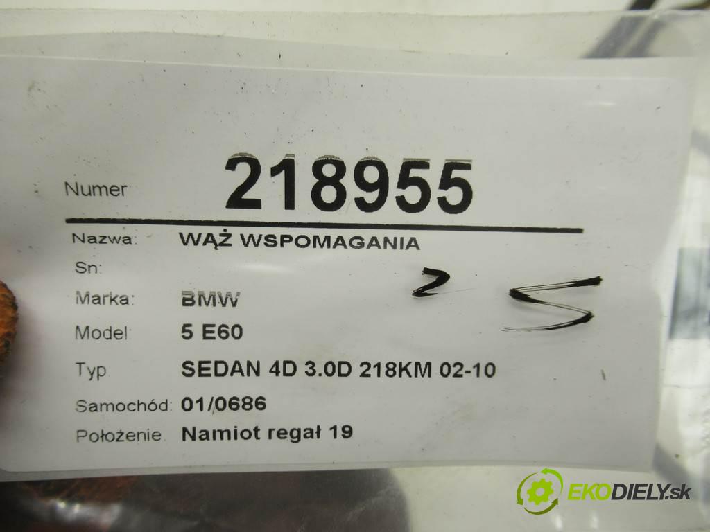 BMW 5 E60  2005 160 kw SEDAN 4D 3.0D 218KM 02-10 3000 hadice servočerpadlo 6761507 (Komponenty posilovače řízení)