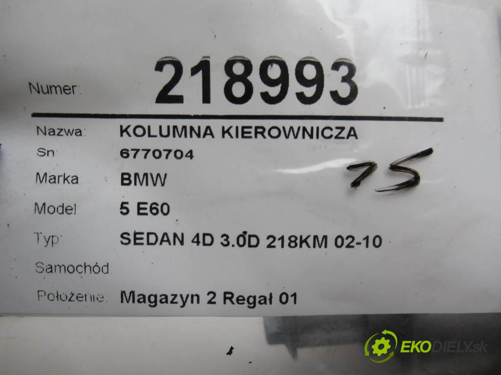 BMW 5 E60    SEDAN 4D 3.0D 218KM 02-10  Hriadeľ, tyč volantu 6770704 (Tyče riadenia (volantu))