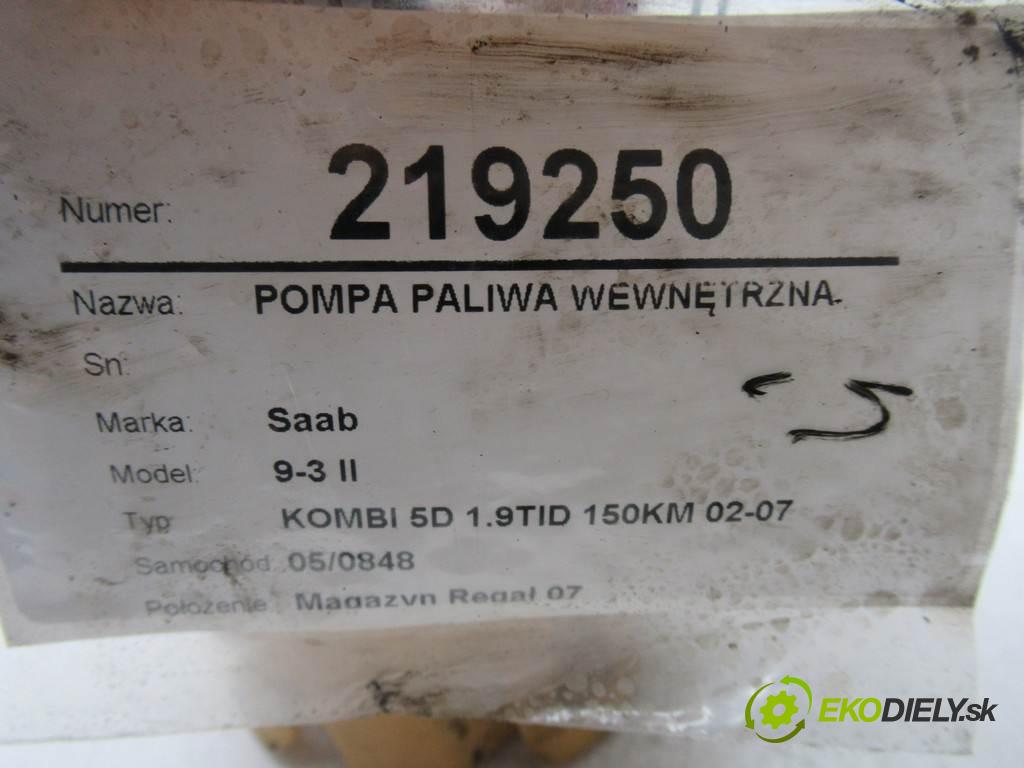 Saab 9-3 II  2005  KOMBI 5D 1.9TID 150KM 02-07 1900 Pumpa paliva vnútorná  (Palivové pumpy, čerpadlá, plaváky)