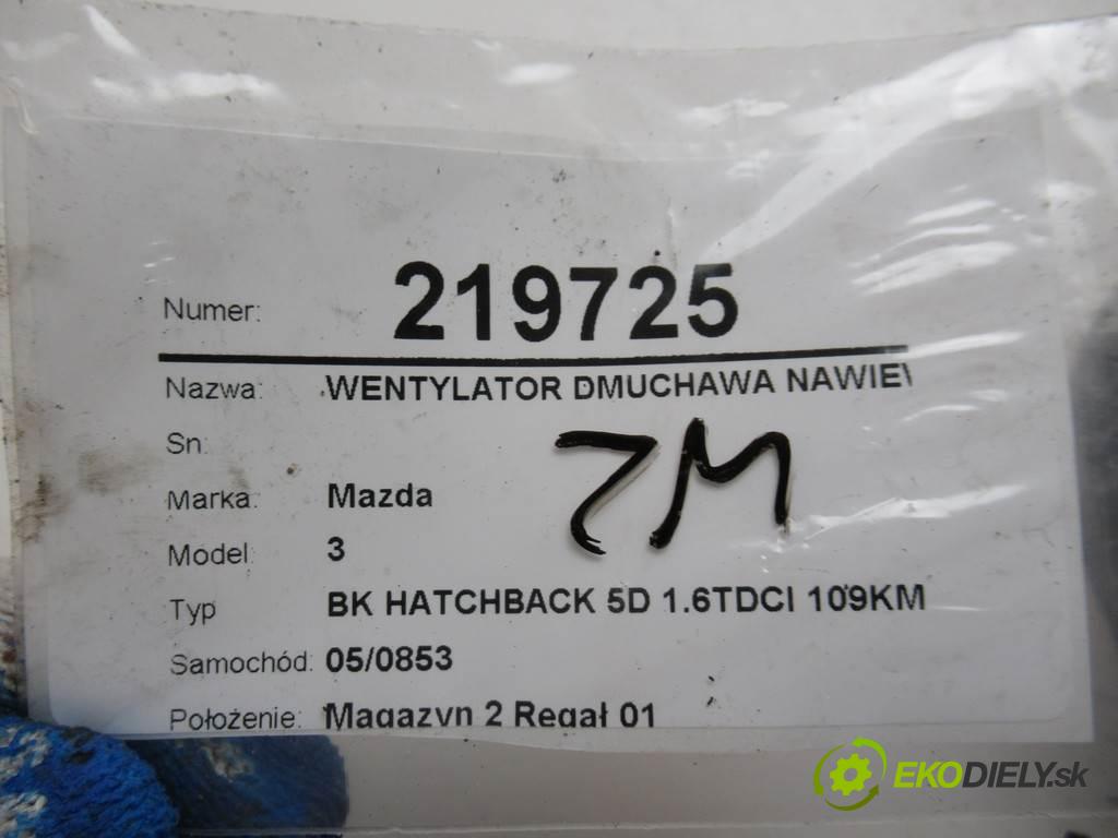 Mazda 3  2005 109KM BK HATCHBACK 5D 1.6TDCI 109KM 03-09 1600 Ventilátor ventilátor kúrenia 894000-0270 (Ventilátory kúrenia)