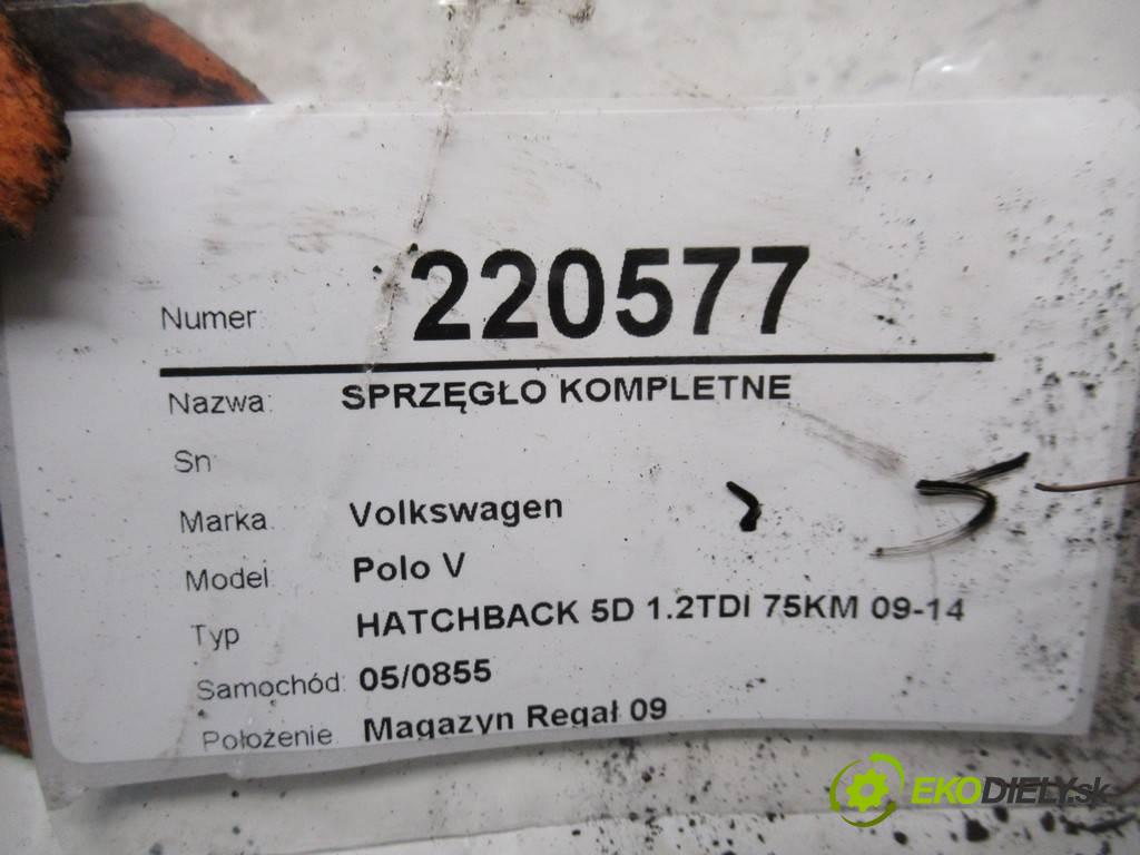 Volkswagen Polo V  2010 75KM HATCHBACK 5D 1.2TDI 75KM 09-14 1200 spojková sada bez ložiska komplet  (Kompletní sady (bez ložiska))