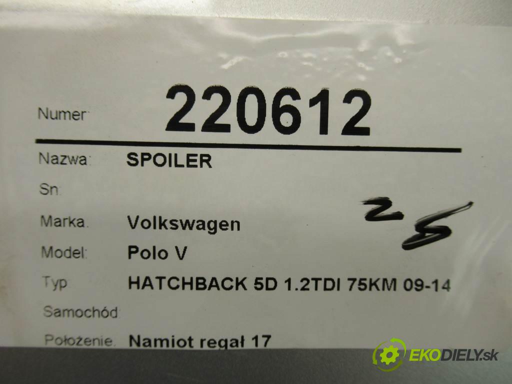 Volkswagen Polo V    HATCHBACK 5D 1.2TDI 75KM 09-14  Spoiler 6R6827567 (Spoilery)