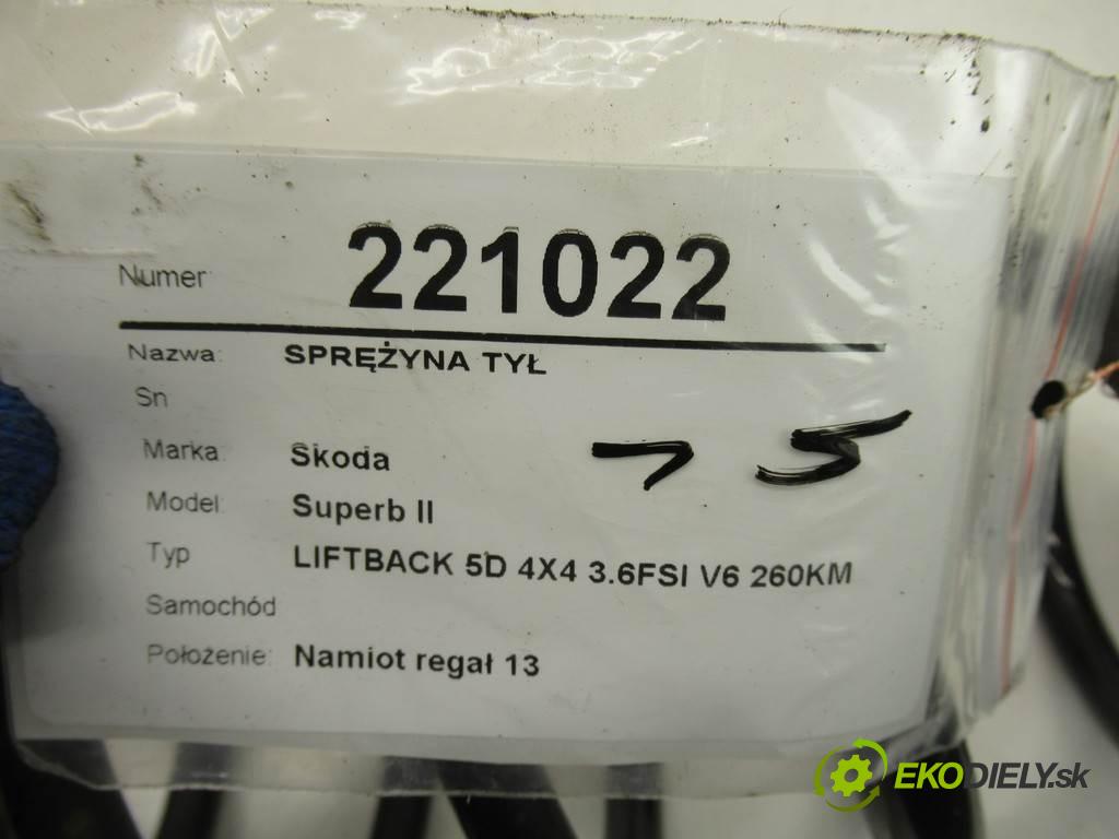 Skoda Superb II    LIFTBACK 5D 4X4 3.6FSI V6 260KM 08-13  Pružina zad  (Ostatné)