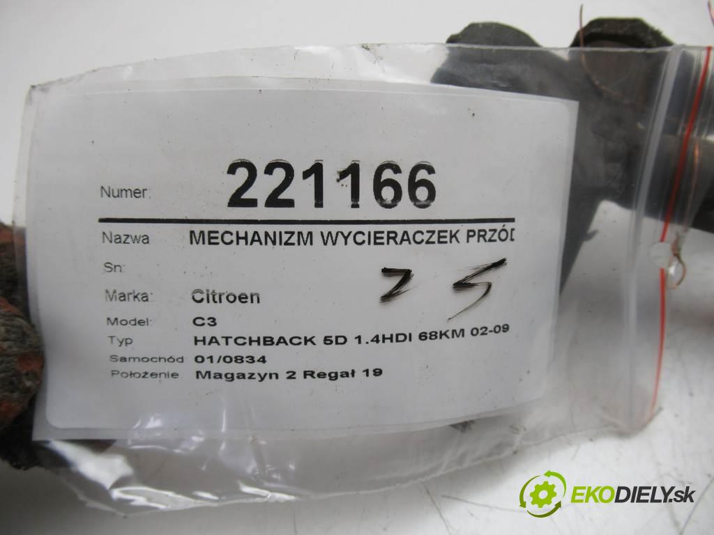 Citroen C3  2005 50 kw HATCHBACK 5D 1.4HDI 68KM 02-09 1400 mechanismus stěračů přední část 5351361116 (Motorky stěračů)