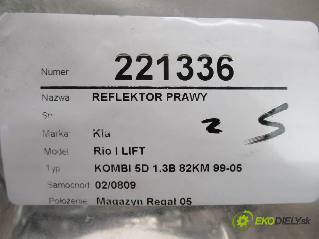 Kia Rio I LIFT  2004 60 kw KOMBI 5D 1.3B 82KM 99-05 1300 světlomet pravý