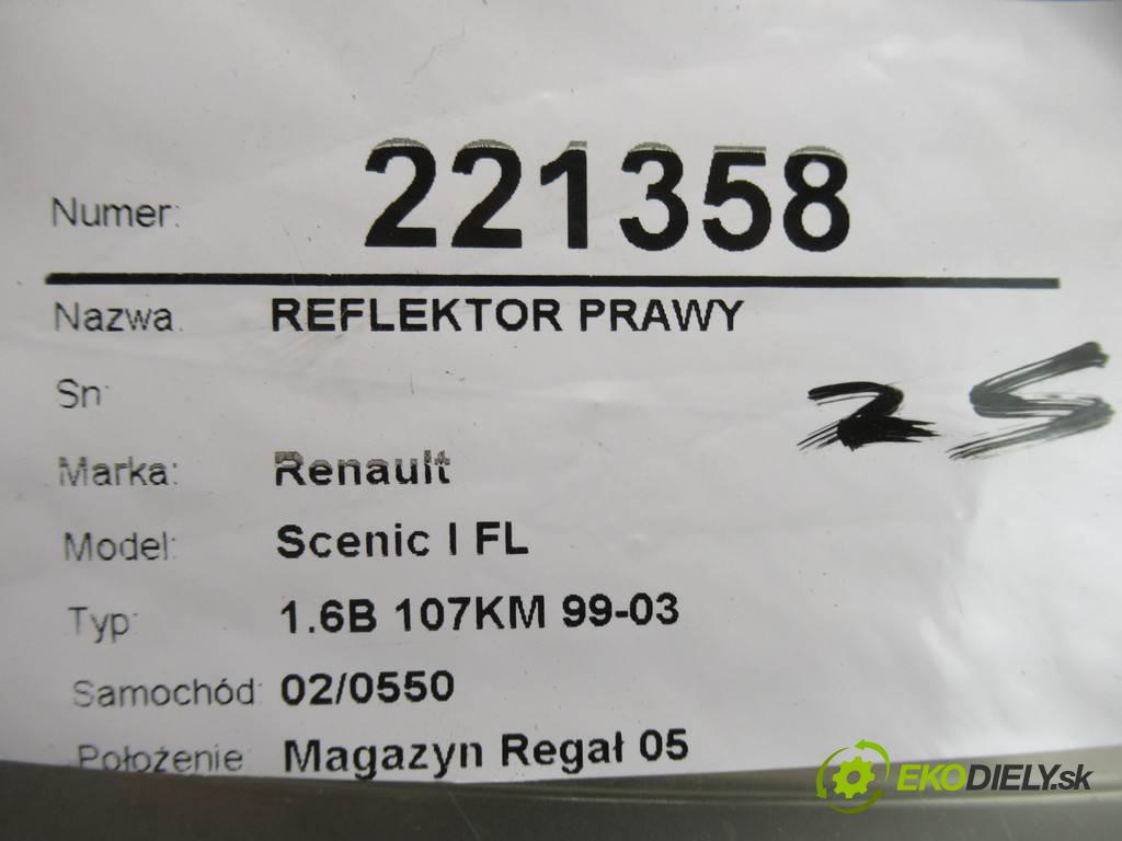 Renault Scenic I FL  2000 79 kw 1.6B 107KM 99-03 1600 světlomet pravý