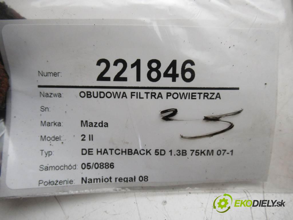Mazda 2 II  2008  DE HATCHBACK 5D 1.3B 75KM 07-10 1300 obal filtra vzduchu 100140-9895 (Kryty filtrů)