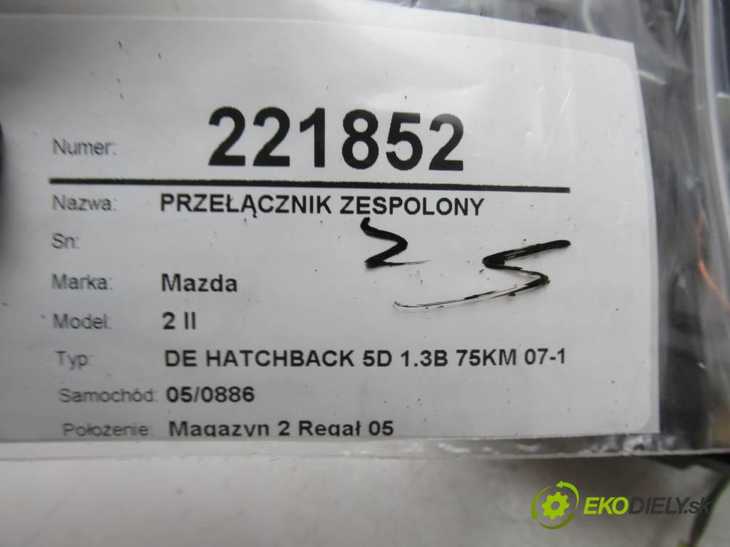 Mazda 2 II  2008  DE HATCHBACK 5D 1.3B 75KM 07-10 1300 Prepínač kombinovaný DF7166120B (Prepínače, spínače, tlačidlá a ovládače kúrenia)