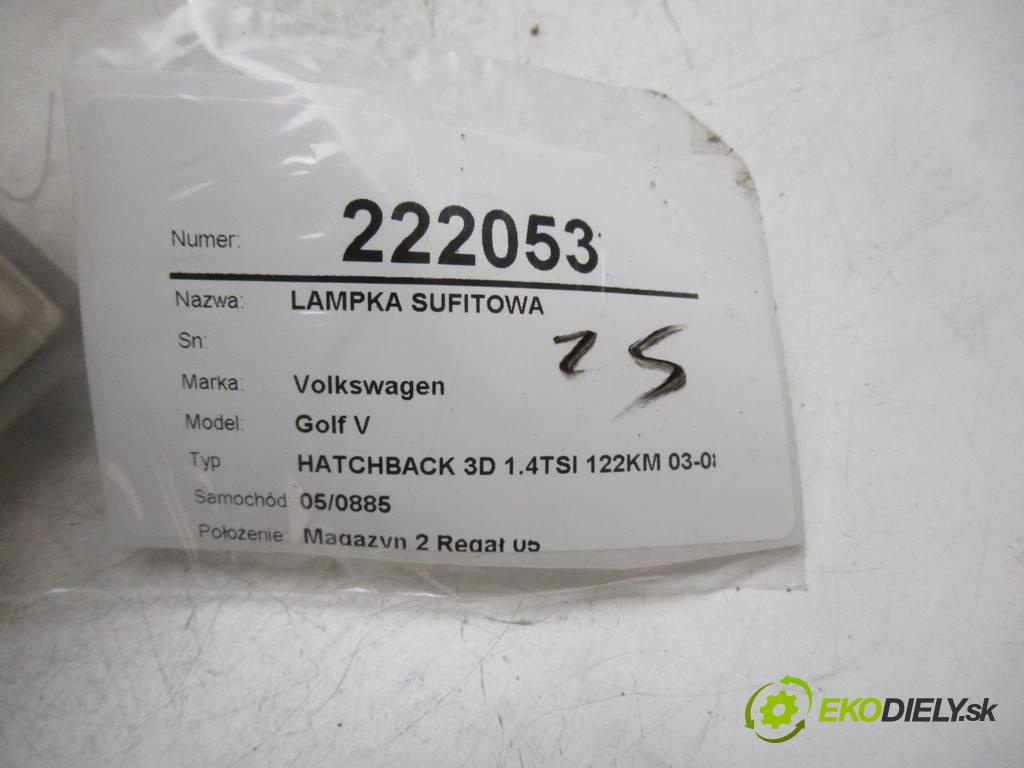 Volkswagen Golf V  2007  HATCHBACK 3D 1.4TSI 122KM 03-08 1400 svetlo stropné 1K0947105S (Osvetlenie interiéru)
