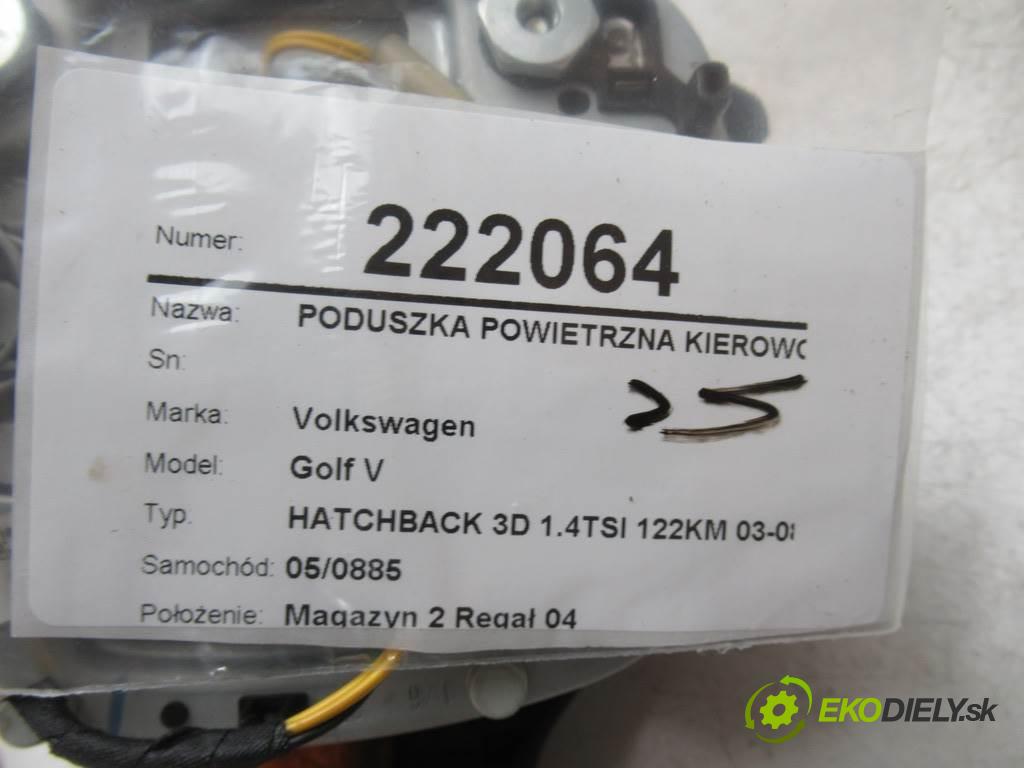 Volkswagen Golf V  2007  HATCHBACK 3D 1.4TSI 122KM 03-08 1400 AirBag - volantu 1K0880201BS (Airbagy)