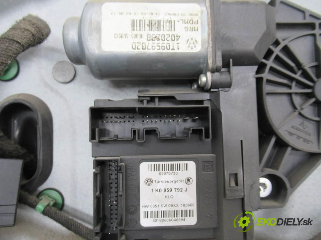 Volkswagen Caddy  2006 105KM 2K 1.9TDI 105KM 03-10 1900 Mechanizmus okna predný pravy 1K0959792J 1T0959702D (Ostatné)