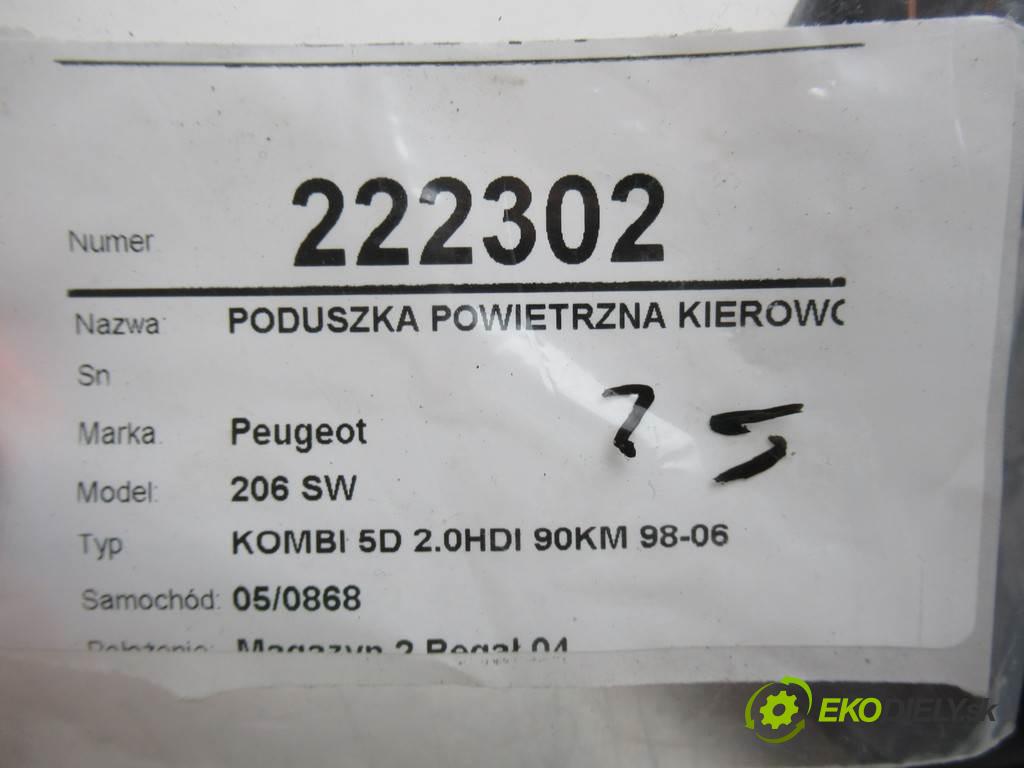 Peugeot 206 SW  2002 66 kw KOMBI 5D 2.0HDI 90KM 98-06 2000 AirBag - volantu 96441166ZR (Airbagy)