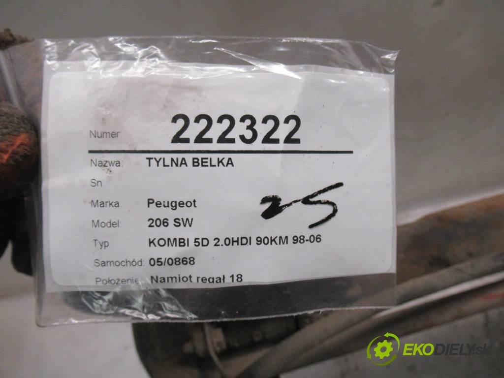 Peugeot 206 SW  2002 66 kw KOMBI 5D 2.0HDI 90KM 98-06 2000 zadná Výstuha  (Výstuhy zadné)
