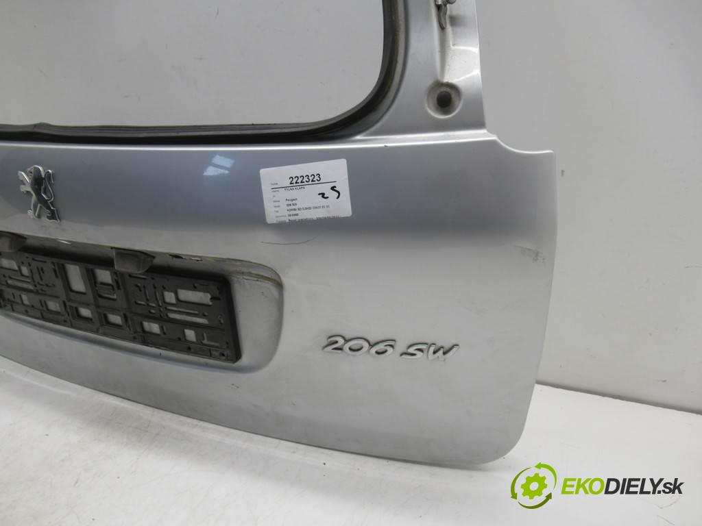 Peugeot 206 SW  2002 66 kw KOMBI 5D 2.0HDI 90KM 98-06 2000 zadná kapota  (Zadné kapoty)
