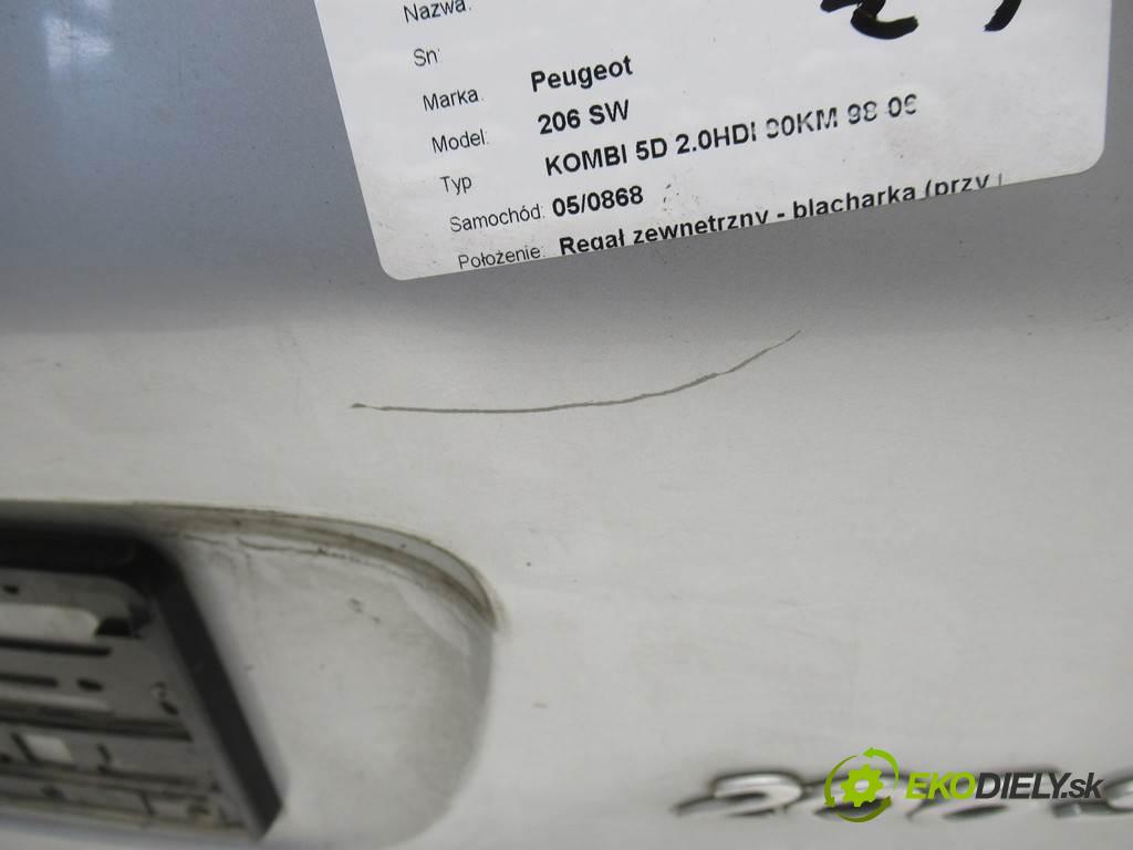 Peugeot 206 SW  2002 66 kw KOMBI 5D 2.0HDI 90KM 98-06 2000 zadná kapota  (Zadné kapoty)