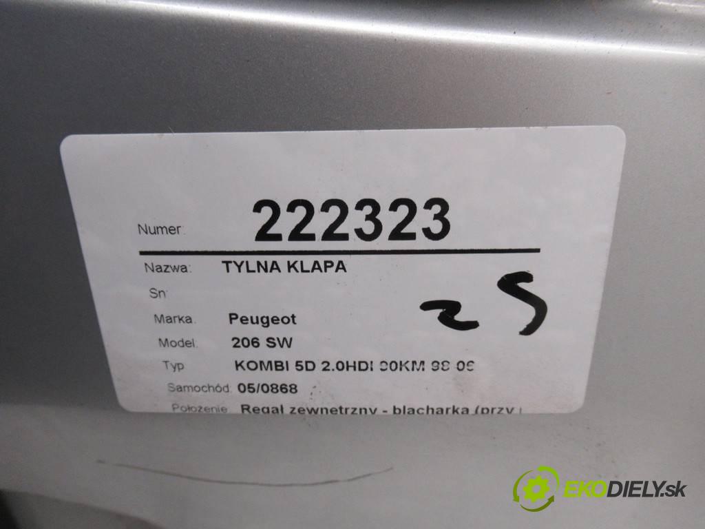 Peugeot 206 SW  2002 66 kw KOMBI 5D 2.0HDI 90KM 98-06 2000 zadná kapota  (Zadné kapoty)