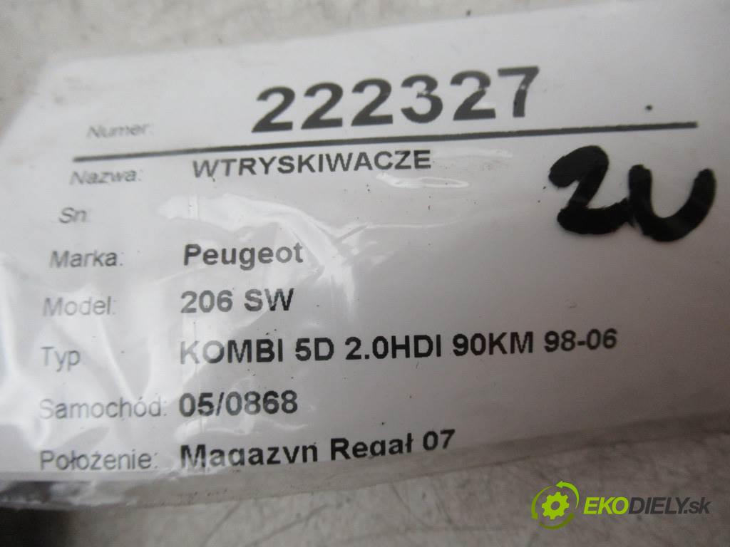 Peugeot 206 SW  2002 66 kw KOMBI 5D 2.0HDI 90KM 98-06 2000 vstřikovací ventily 0445110076