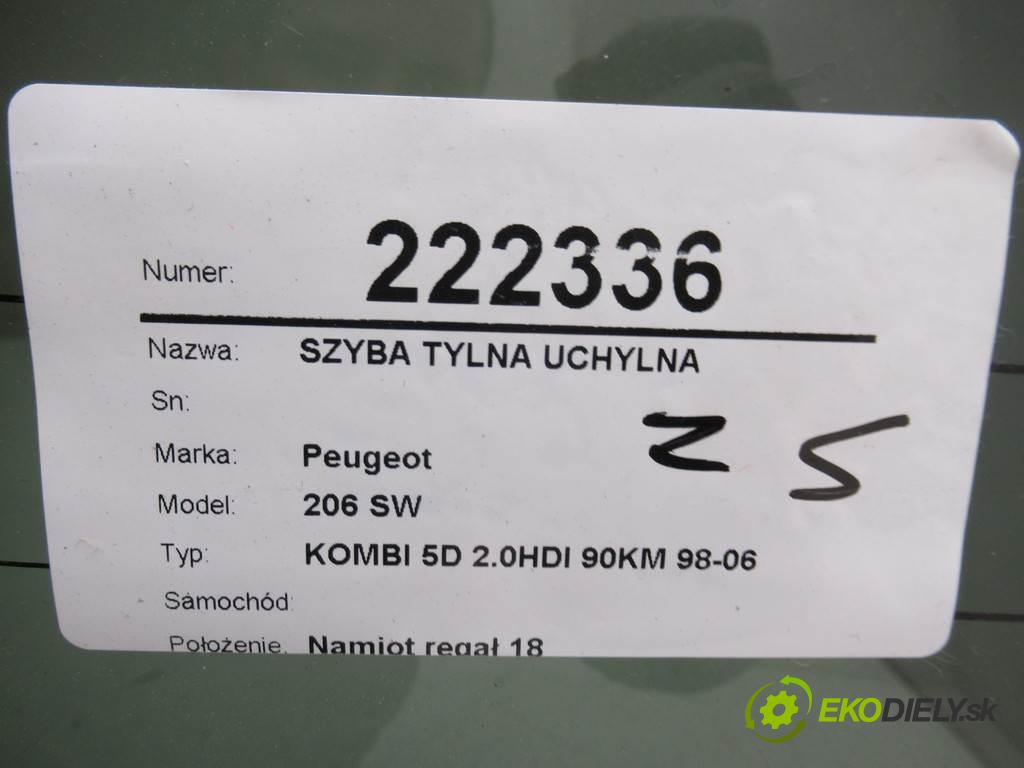 Peugeot 206 SW    KOMBI 5D 2.0HDI 90KM 98-06  Okno zadná sklápacie
