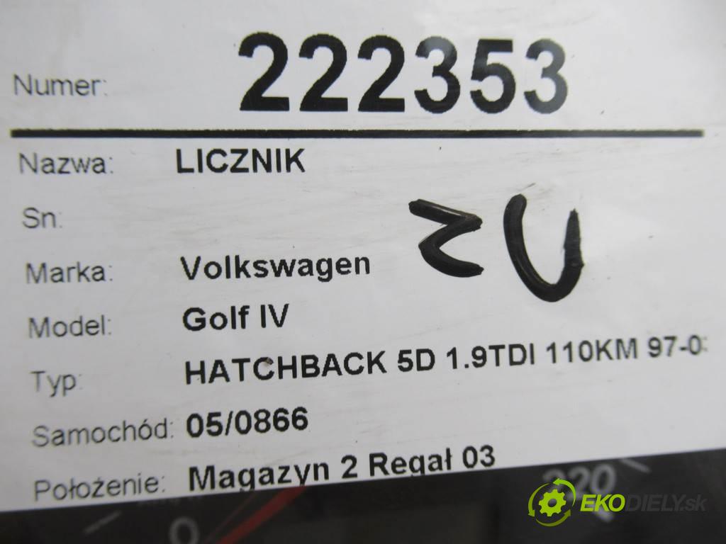 Volkswagen Golf IV  1998 81 kw HATCHBACK 5D 1.9TDI 110KM 97-03 1900 Prístrojovka 1J0919880D (Prístrojové dosky, displeje)