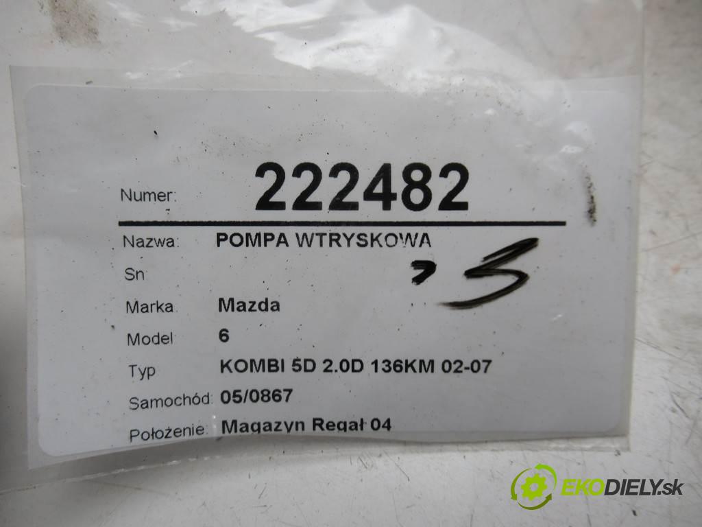 Mazda 6  2004 100 kw KOMBI 5D 2.0D 136KM 02-07 2000 pumpa vstřikovací 294000-0042 (Vstřikovací čerpadla)