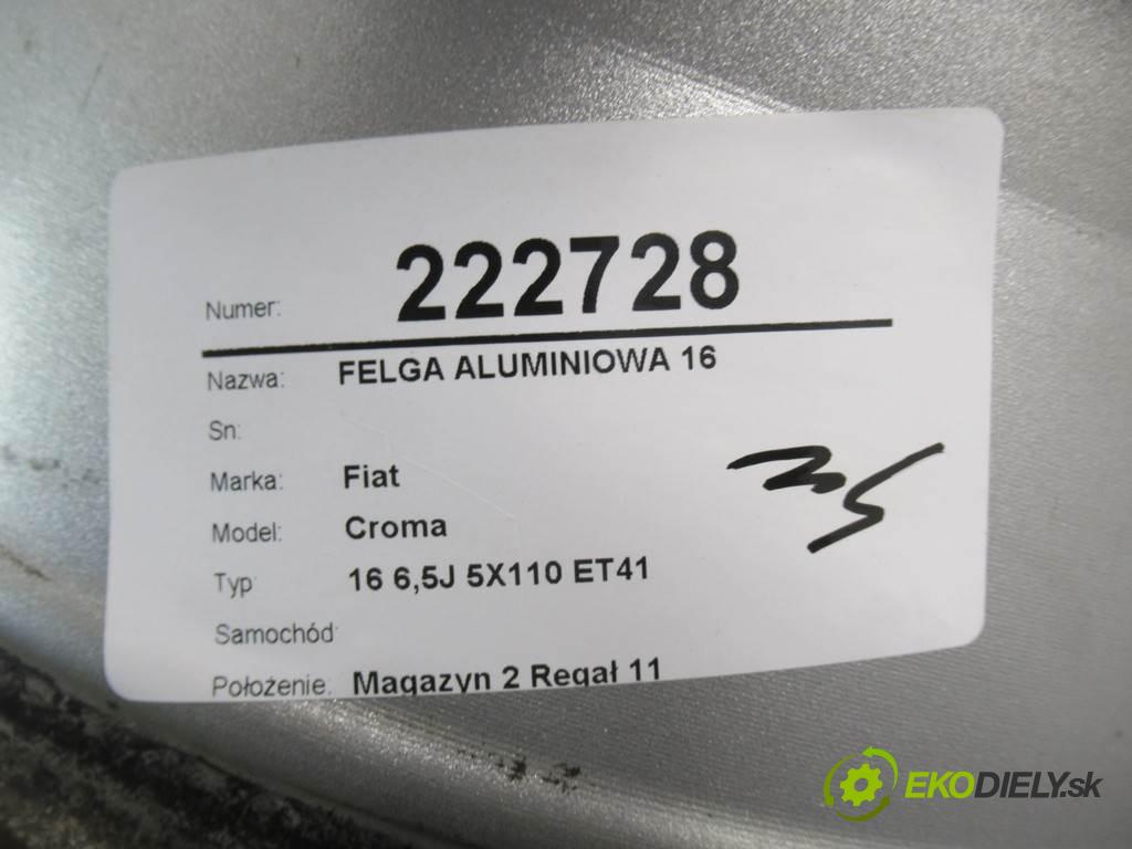 Fiat Croma    16 6,5J 5X110 ET41  disk - 16  (Hliníkové)