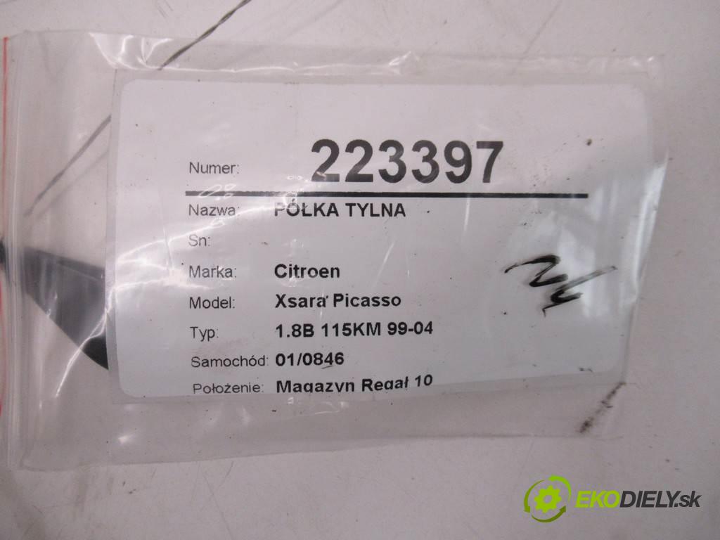 Citroen Xsara Picasso  2001 85 kw 1.8B 115KM 99-04 1749 pláto zadní část  (Plata kufrů)